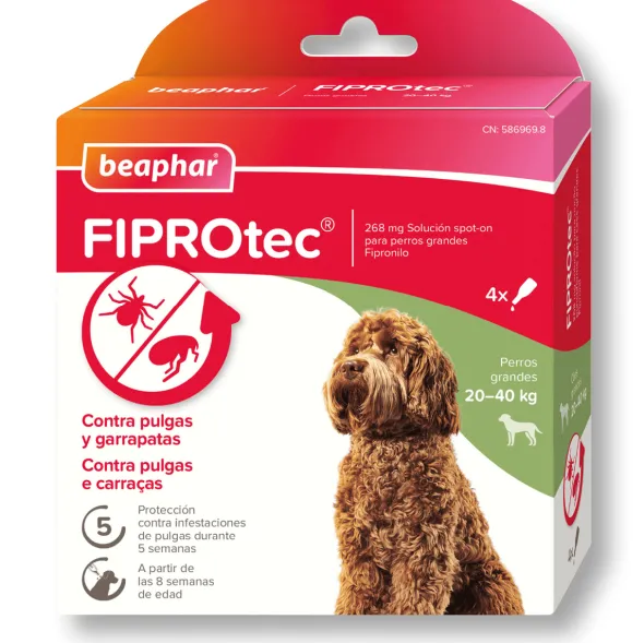 FIPROtec Pipetas Antiparasitarias Perros Beaphar 4 pipetas