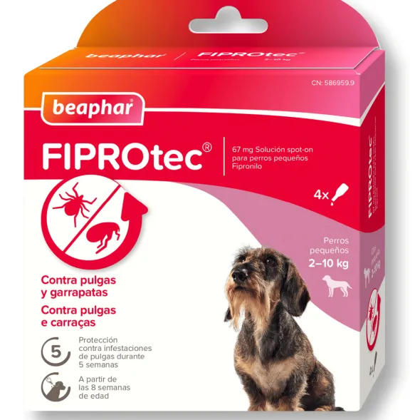 FIPROtec Pipetas Antiparasitarias Perros Beaphar 4 pipetas