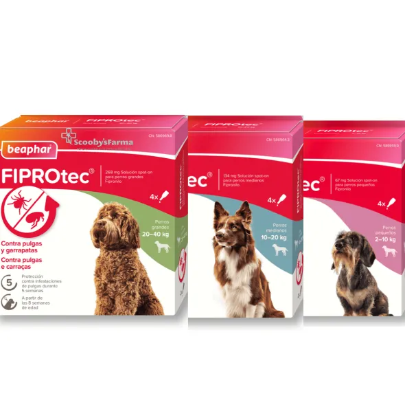 FIPROtec Pipetas Antiparasitarias Perros Beaphar 4 pipetas