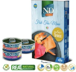 FISH Trio Menú ND Natural latas gatos 6×70 g