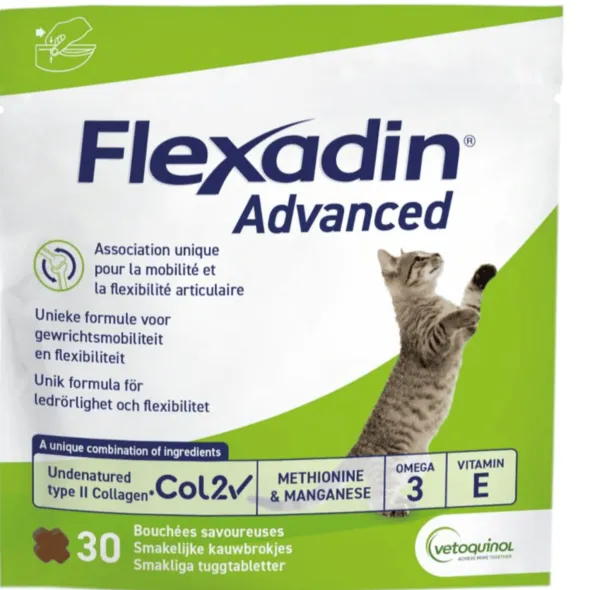 Flexadin ADVANCED gatos UCII 30 comprimidos masticables