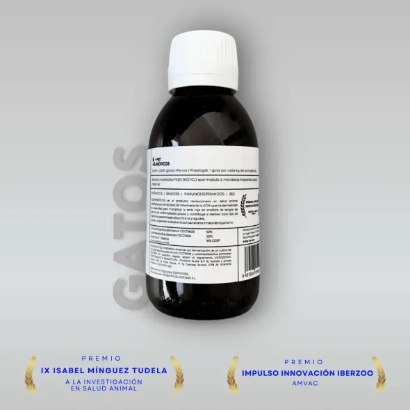 Fortebióticos gatos Probiótico líquido para flora intestinal y digestión 30 ml y 100 ml