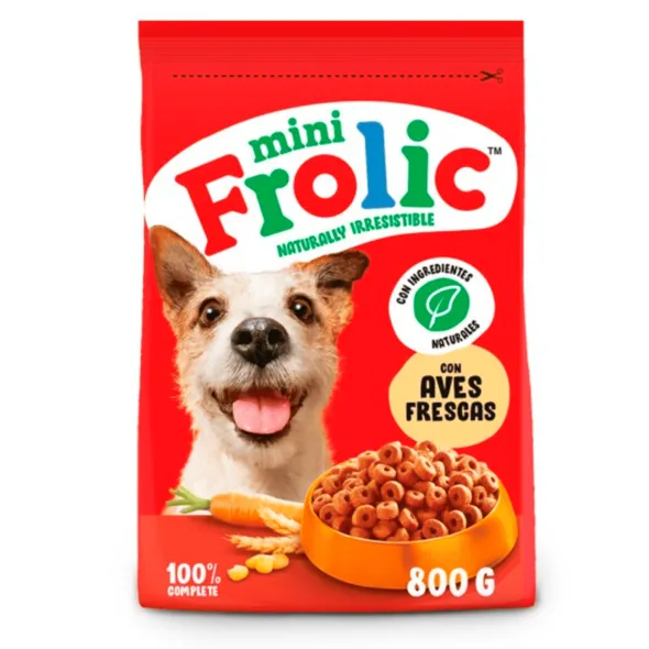 Frolic pienso SEMIHÚMEDO Aves perros razas pequeñas 800 g
