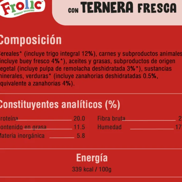 Frolic pienso SEMIHÚMEDO Buey perros adultos