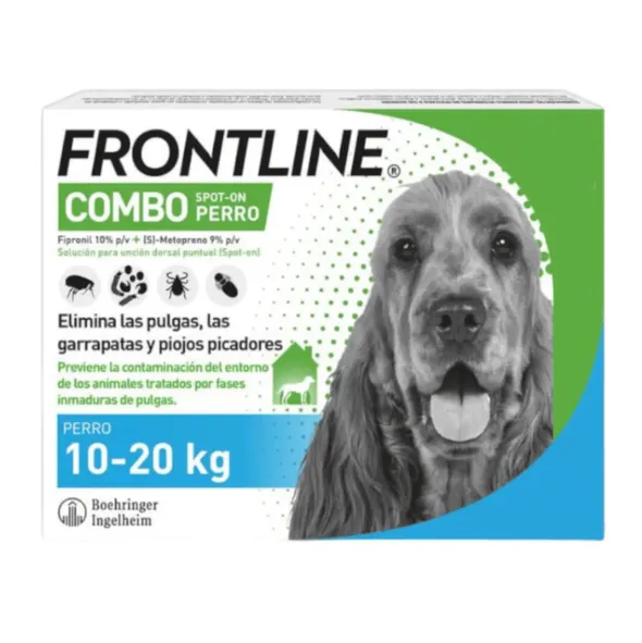 Frontline Combo 10-20KG antiparasitario externo en pipetas para perros