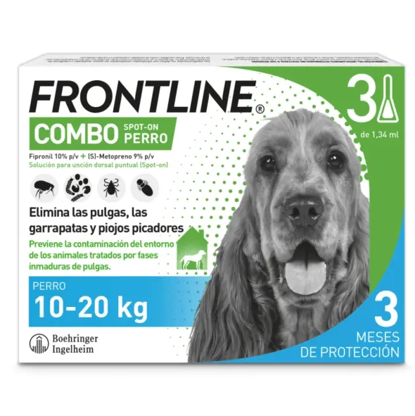 Frontline Combo 10-20KG antiparasitario externo en pipetas para perros