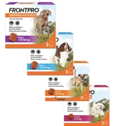 FRONTPRO contra Pulgas Y Garrapatas Perros 3 comprimidos