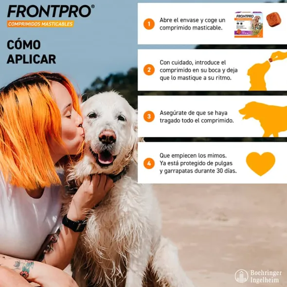 FRONTPRO contra Pulgas Y Garrapatas Perros 3 comprimidos