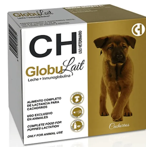 GlobuLait lactancia cachorros leche en polvo con inmunoglobulina 6×70 g