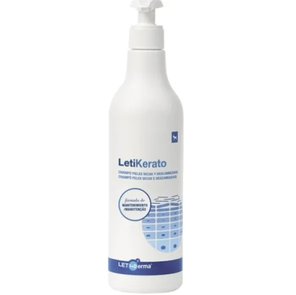 LetiKerato Champú MANTENIMIENTO perros piel seca 500ml