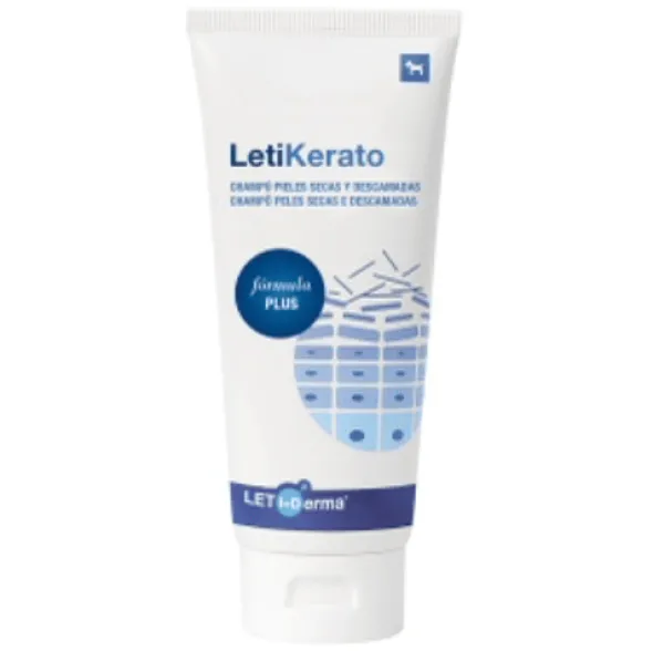 LetiKerato Plus Champú ATAQUE perros piel seca 200 ml
