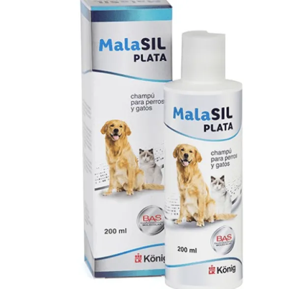 MALASIL champú plata AG+ 200 ml dermatitis perros gatos