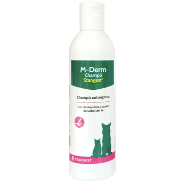 M-Derm champú antibacteriano antifúngico 250 ml perros gatos