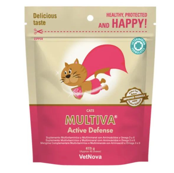 Multiva Active Defense Cat, Suplemento Vitamínico 45u gatos