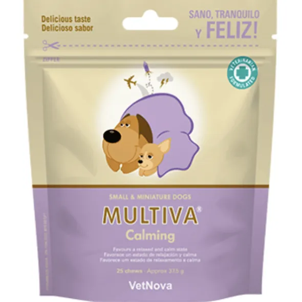 Multiva Calming perros pequeños Calmante perros 25 chews