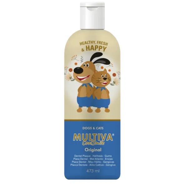 Multiva Cool Smile Original limpiador dental perros gatos 473 ml