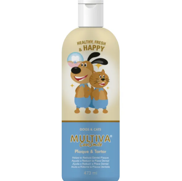 Multiva Cool Smile Plaque y Tartar limpiador dental perros gatos 473 ml