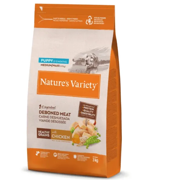 Nature´s Variety Healthy Grains pollo MED/MAXI PUPPY