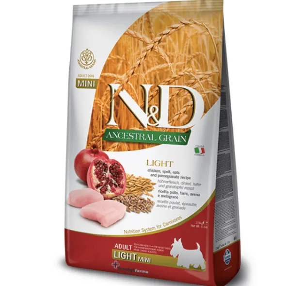 ND Ancestral LIGHT Mini Pollo Granada perros mini adultos con sobrepeso 2,5 kg