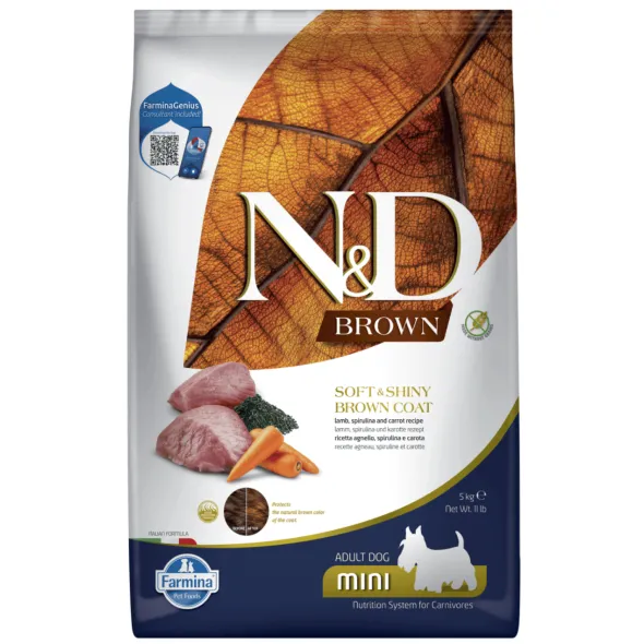 ND Brown Dog Cordero, Spirulina y Zanahoria perros adultos