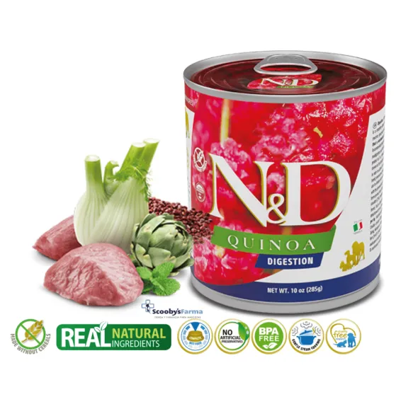 Nd dog lata quinoa digestion Cordero perros 6×285 g