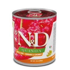 ND dog quinoa lata Arenque skin coat perros 6×285 g