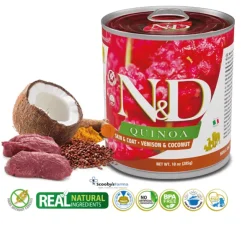 ND dog quinoa lata VENADO skin coat perros 6×285 g
