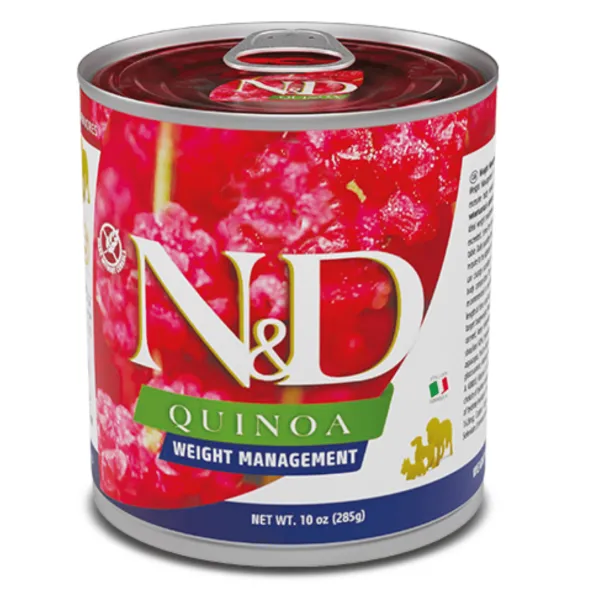 ND dog quinoa lata WEIGHT MANAGEMENT perros 6×285 g