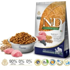 ND MediumMaxi Ancestral Cordero Arándano perros adultos razas medianas grandes