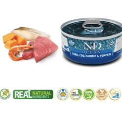 ND Ocean atún bacalao gambas calabaza gatos adultos