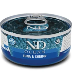 ND Ocean atún gambas gatos adultos 24×70 g