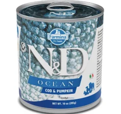 ND Ocean bacalao calabaza lata 6×285 g perros adultos
