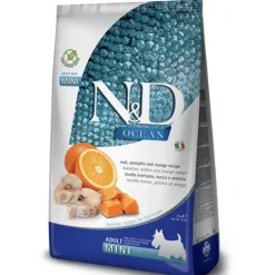 ND Ocean bacalao calabaza naranja perros adultos mini