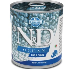 ND Ocean Bacalao Calamar lata 6×285 g perros adultos
