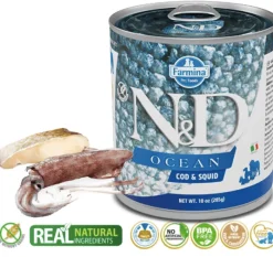 ND Ocean Bacalao Calamar lata 6×285 g perros adultos