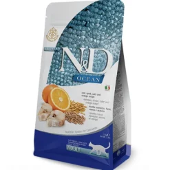 ND Ocean Bacalao Espelta Avena y Naranja gatos adultos