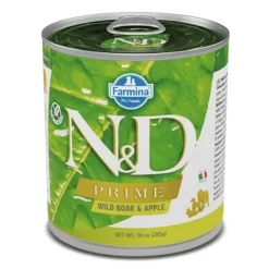 ND Prime dog lata Jabalí Manzana SIN CEREALES perros adultos 6×285 g