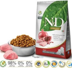 ND Prime Puppy MediumMaxi pollo granada SIN CEREALES cachorros medianos grandes 12 kg