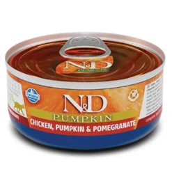 ND Pumpkin Cat lata Pollo Calabaza Granada SIN CEREALES gatos adultos