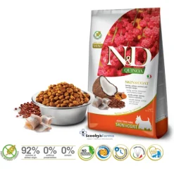 ND Quinoa dog MINI skin coat Arenque pieles sensibles perros MINI 2,5kg