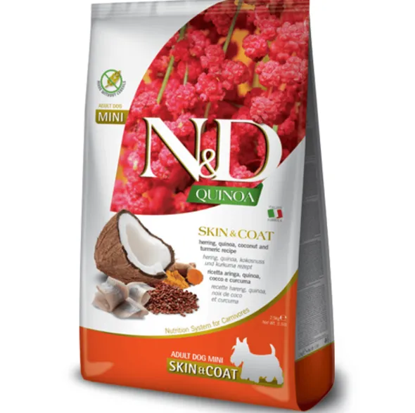 ND Quinoa dog MINI skin coat CODORNIZ pieles sensibles perros MINI 2,5kg