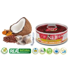 ND Quinoa Skin Coat ARENQUE lata gatos piel sensible