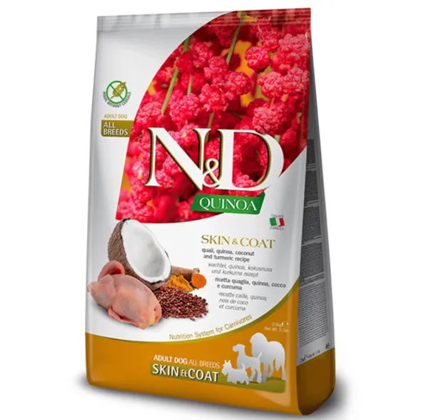 ND Quinoa skin coat CODORNIZ pieles sensibles perros todas las razas