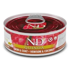 ND Quinoa Skin Coat VENADO lata gatos piel sensible 24×80 g