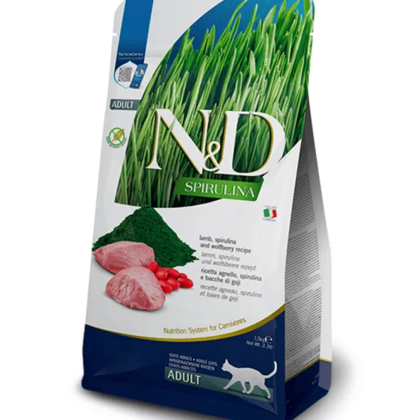 ND SPIRULINA Cat Cordero y Bayas de Goji gato adulto 1,5 kg