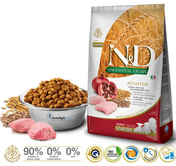 ND Starter PUPPY Ancestral Pollo Granada cachorros 800 g