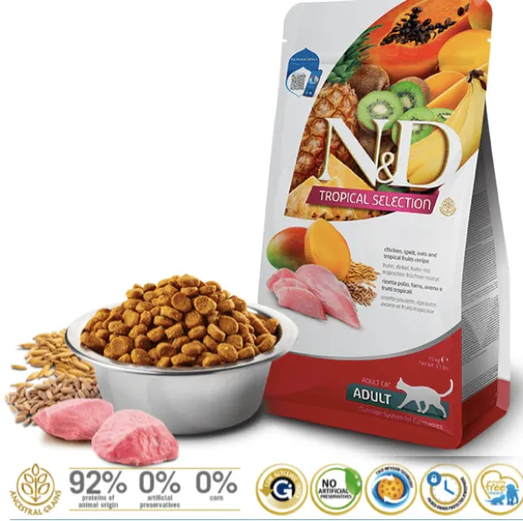 ND TROPICAL cat Pollo gatos adultos