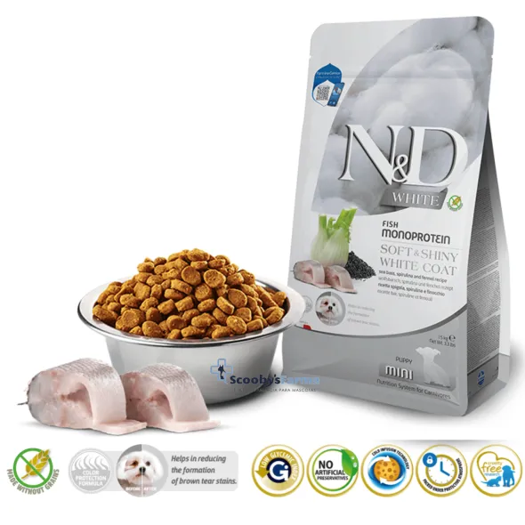 Nd White puppy mini LUBINA monoprotéico cachorros 1,5 kg