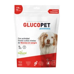NUZOGLUC (antes Glucopet) postbiotic diabetes perros 70 snacks