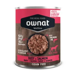 Ownat Lata ternera salmón perros 400 g